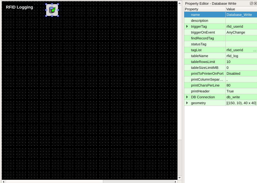 DB Write Component