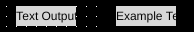 Left: Text output in OIB. Right: Same component shown in OI run mode.